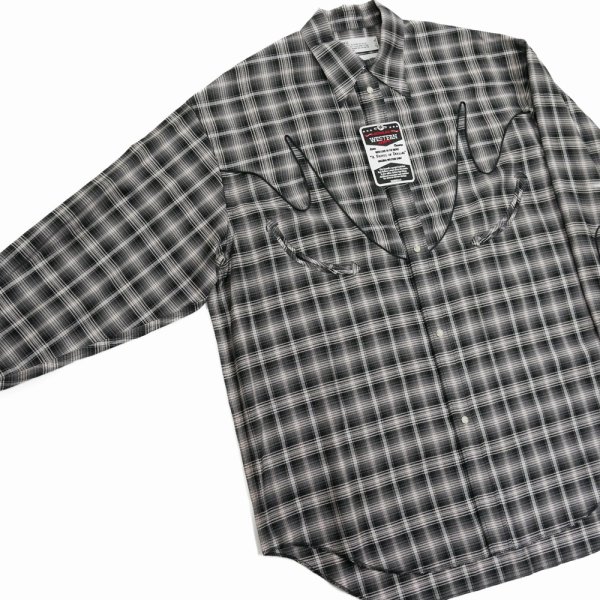 画像3: 【30%OFF】DAIRIKU/Check Western Over Shirt（Black）［チェックウエスタンオーバーシャツ-24春夏］