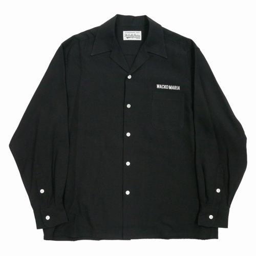他の写真1: WACKO MARIA/50'S OPEN COLLAR SHIRT（BLACK）［50'Sオープンカラーシャツ-24春夏］