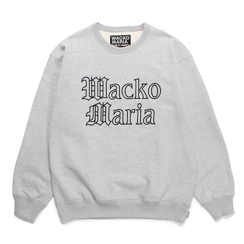 画像1: WACKO MARIA/HEAVY WEIGHT CREW NECK SWEAT SHIRT（GRAY）［クルーネックスウェット-24春夏］