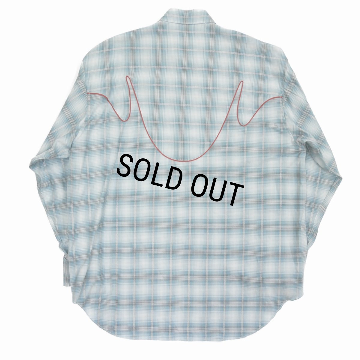 画像2: 【30%OFF】DAIRIKU/Check Western Over Shirt（Aqua）［チェックウエスタンオーバーシャツ-24春夏］ (2)