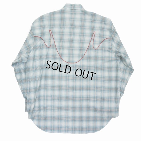 画像2: 【30%OFF】DAIRIKU/Check Western Over Shirt（Aqua）［チェックウエスタンオーバーシャツ-24春夏］