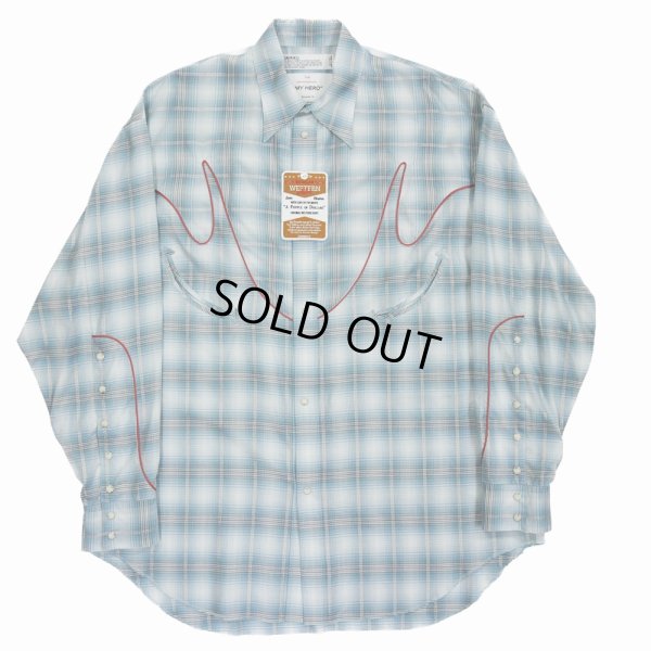 画像1: 【30%OFF】DAIRIKU/Check Western Over Shirt（Aqua）［チェックウエスタンオーバーシャツ-24春夏］