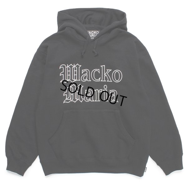 画像1: WACKO MARIA/HEAVY WEIGHT PULL OVER HOODED SWEAT SHIRT（BLACK）［プルオーバーパーカー-24春夏］