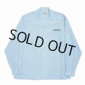 WACKO MARIA/50'S OPEN COLLAR SHIRT（BLUE）［50'Sオープンカラーシャツ-24春夏］