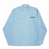 WACKO MARIA/50'S OPEN COLLAR SHIRT（BLUE）［50'Sオープンカラーシャツ-24春夏］