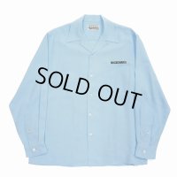 WACKO MARIA/50'S OPEN COLLAR SHIRT（BLUE）［50'Sオープンカラーシャツ-24春夏］