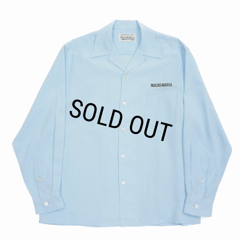 WACKO MARIA/50'S OPEN COLLAR SHIRT（BLUE）［50'Sオープンカラー