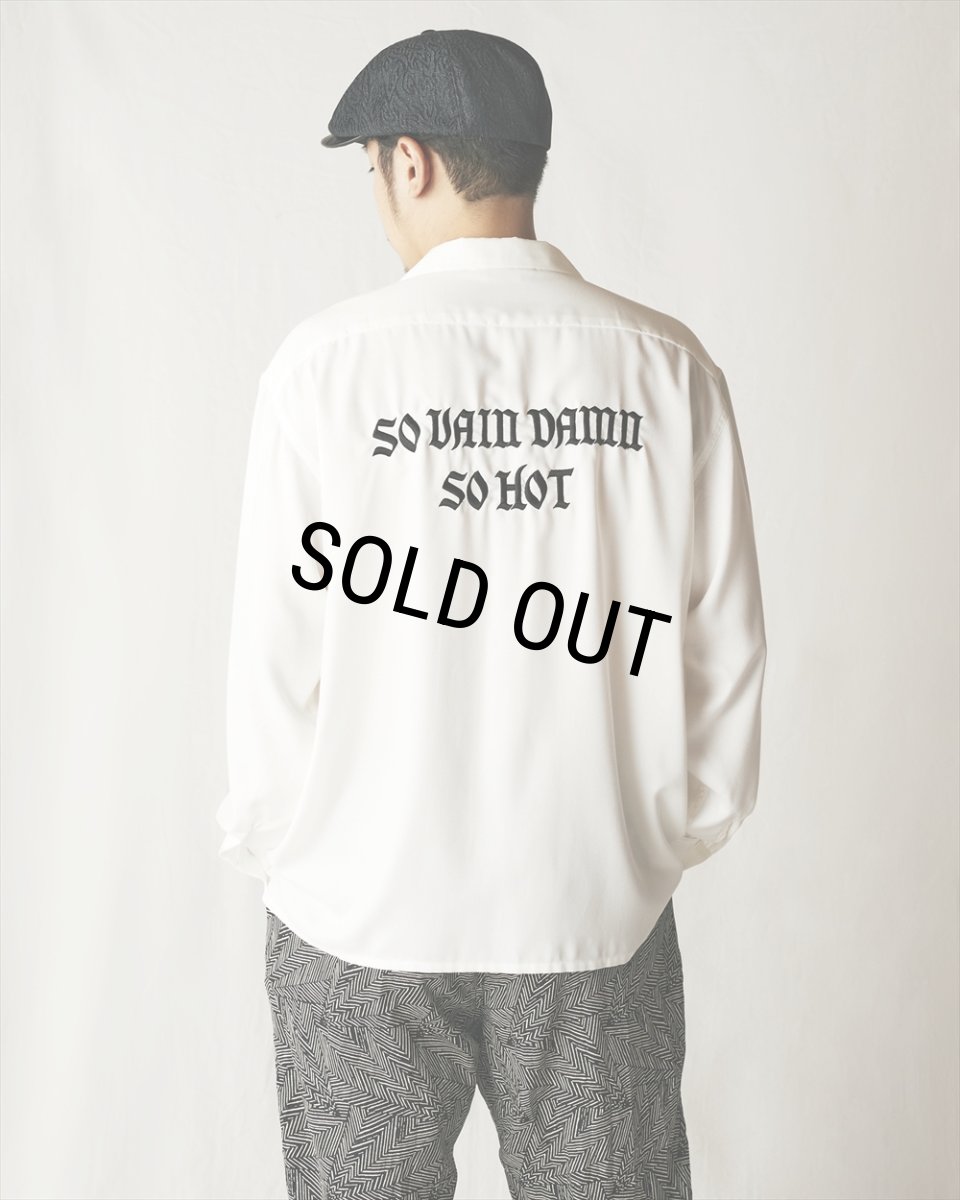 画像9: 【30%OFF】CALEE/EMBROIDERY OPEN COLLAR L/S SH（BLACK）［オープンカラーシャツ-24春夏］ (9)