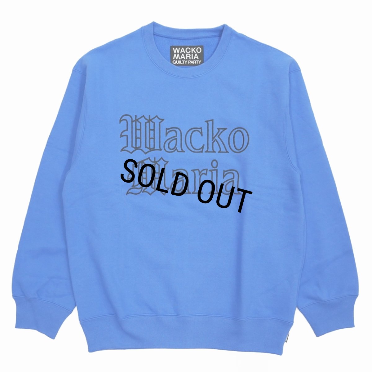画像1: WACKO MARIA/HEAVY WEIGHT CREW NECK SWEAT SHIRT（BLUE）［クルーネックスウェット-24春夏］ (1)
