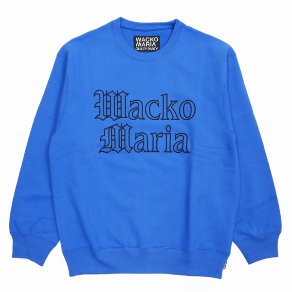 画像1: WACKO MARIA/HEAVY WEIGHT CREW NECK SWEAT SHIRT（BLUE）［クルーネックスウェット-24春夏］
