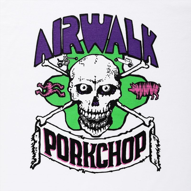 画像3: PORKCHOP/AP SKELETON L/S TEE（×AIRWALK CLASSICS）（WHITE）［プリント長袖T-24春夏］
