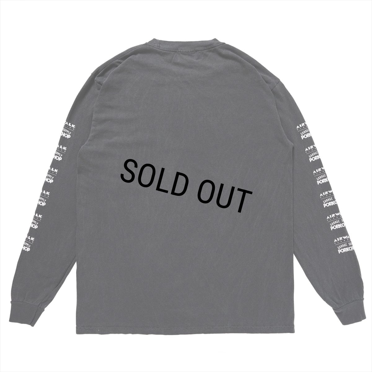 画像2: PORKCHOP/AP SKELETON L/S TEE（×AIRWALK CLASSICS）（ASH BLACK）［プリント長袖T-24春夏］ (2)