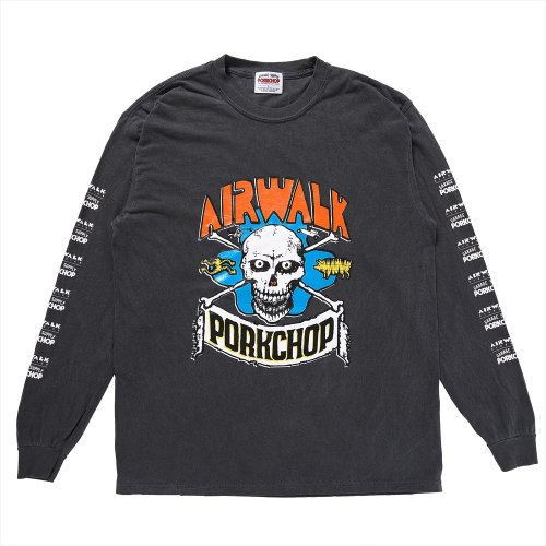 他の写真1: PORKCHOP/AP SKELETON L/S TEE（×AIRWALK CLASSICS）（ASH BLACK）［プリント長袖T-24春夏］