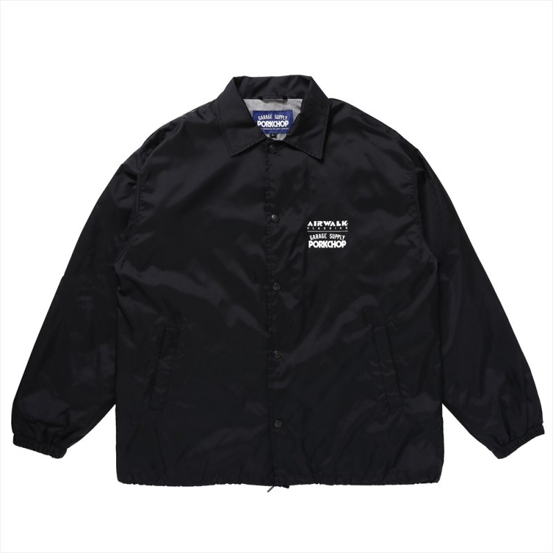 画像1: PORKCHOP/AP TRIANGLE COACH JKT（×AIRWALK CLASSICS）（BLACK）［コーチJKT-24春夏］