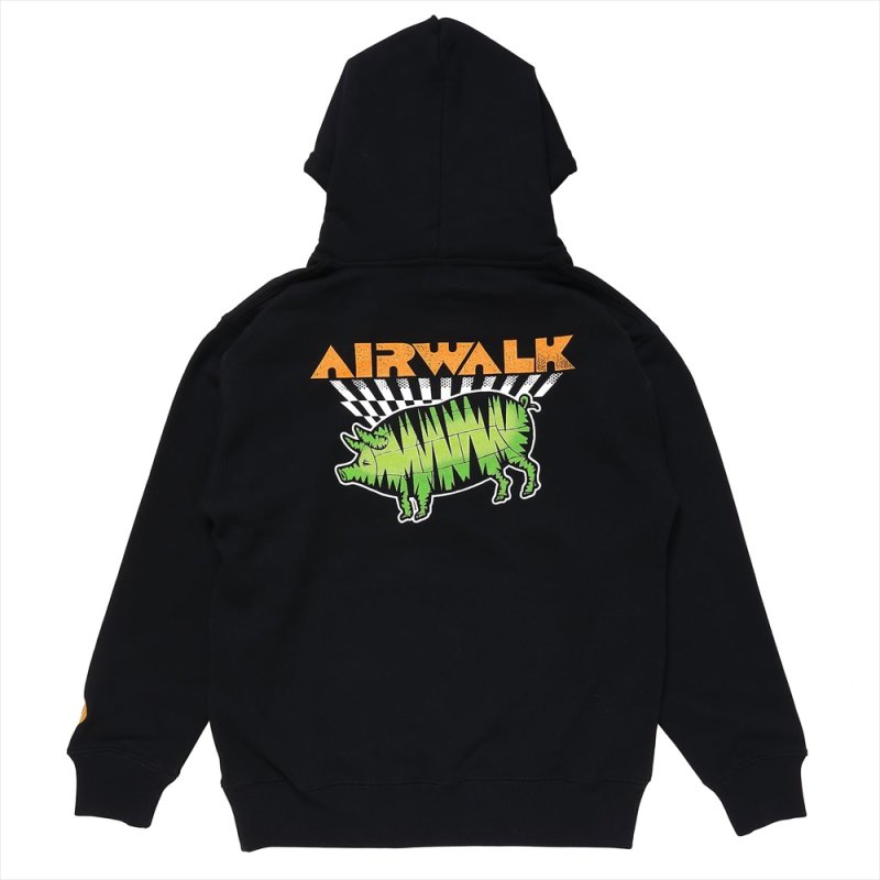 画像2: PORKCHOP/AIR PORK HOODIE（×AIRWALK CLASSICS）（BLACK）［プルオーバーパーカー-24春夏］