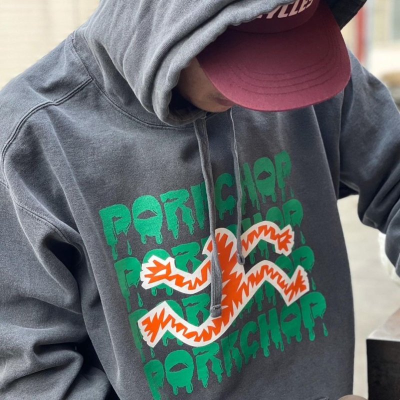 画像3: PORKCHOP/AP OLLIEMAN HOOIDE（×AIRWALK CLASSICS）（ASH BLACK）［プルオーバーパーカー-24春夏］