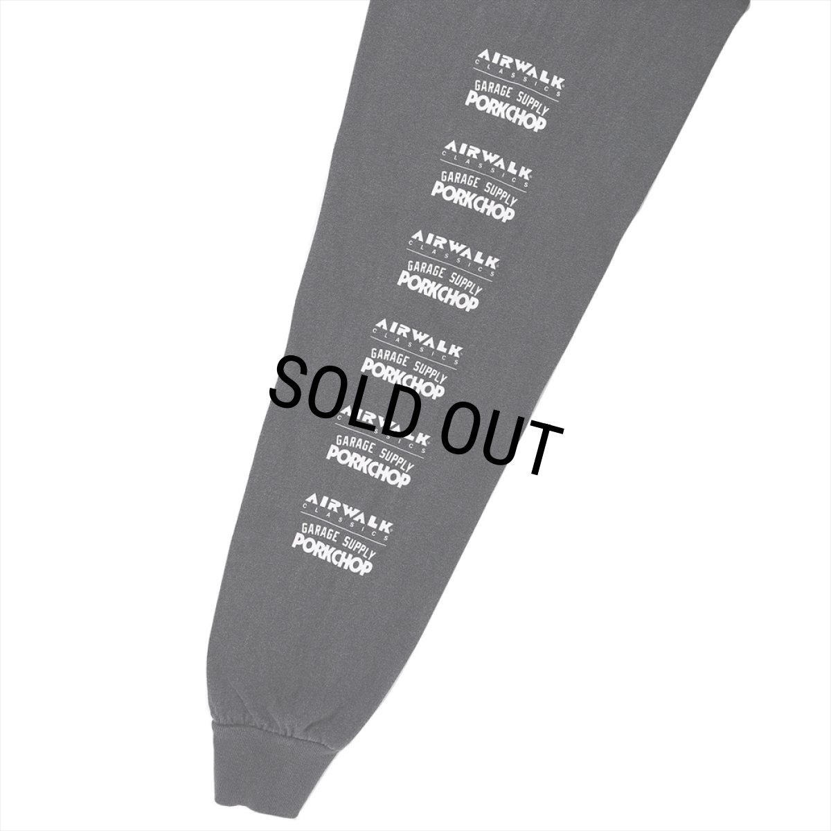 画像3: PORKCHOP/AP SKELETON L/S TEE（×AIRWALK CLASSICS）（ASH BLACK）［プリント長袖T-24春夏］ (3)