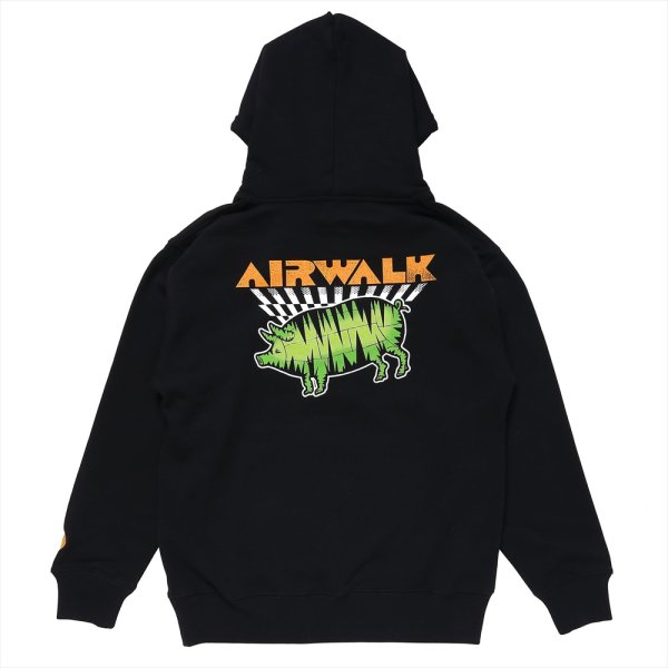 画像1: PORKCHOP/AIR PORK HOODIE（×AIRWALK CLASSICS）（BLACK）［プルオーバーパーカー-24春夏］