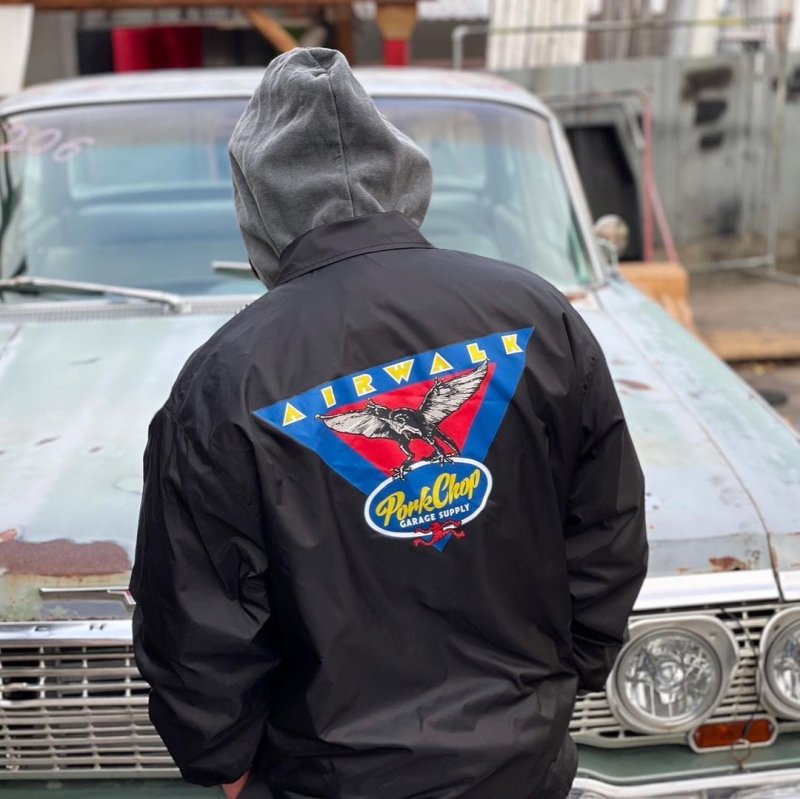 画像3: PORKCHOP/AP TRIANGLE COACH JKT（×AIRWALK CLASSICS）（BLACK）［コーチJKT-24春夏］