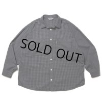 COOTIE PRODUCTIONS/Garment Dyed Ripstop Check L/S Shirt（Black）［チェックシャツ-24春夏］