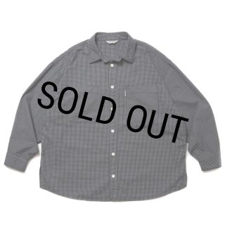 COOTIE PRODUCTIONS/Garment Dyed Ripstop Check L/S Shirt（Black
