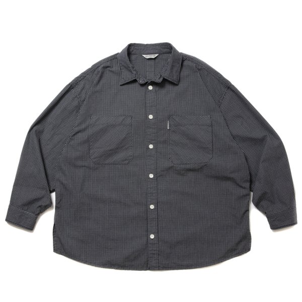 画像1: COOTIE PRODUCTIONS/Garment Dyed Ripstop Check L/S Shirt（Black）［チェックシャツ-24春夏］