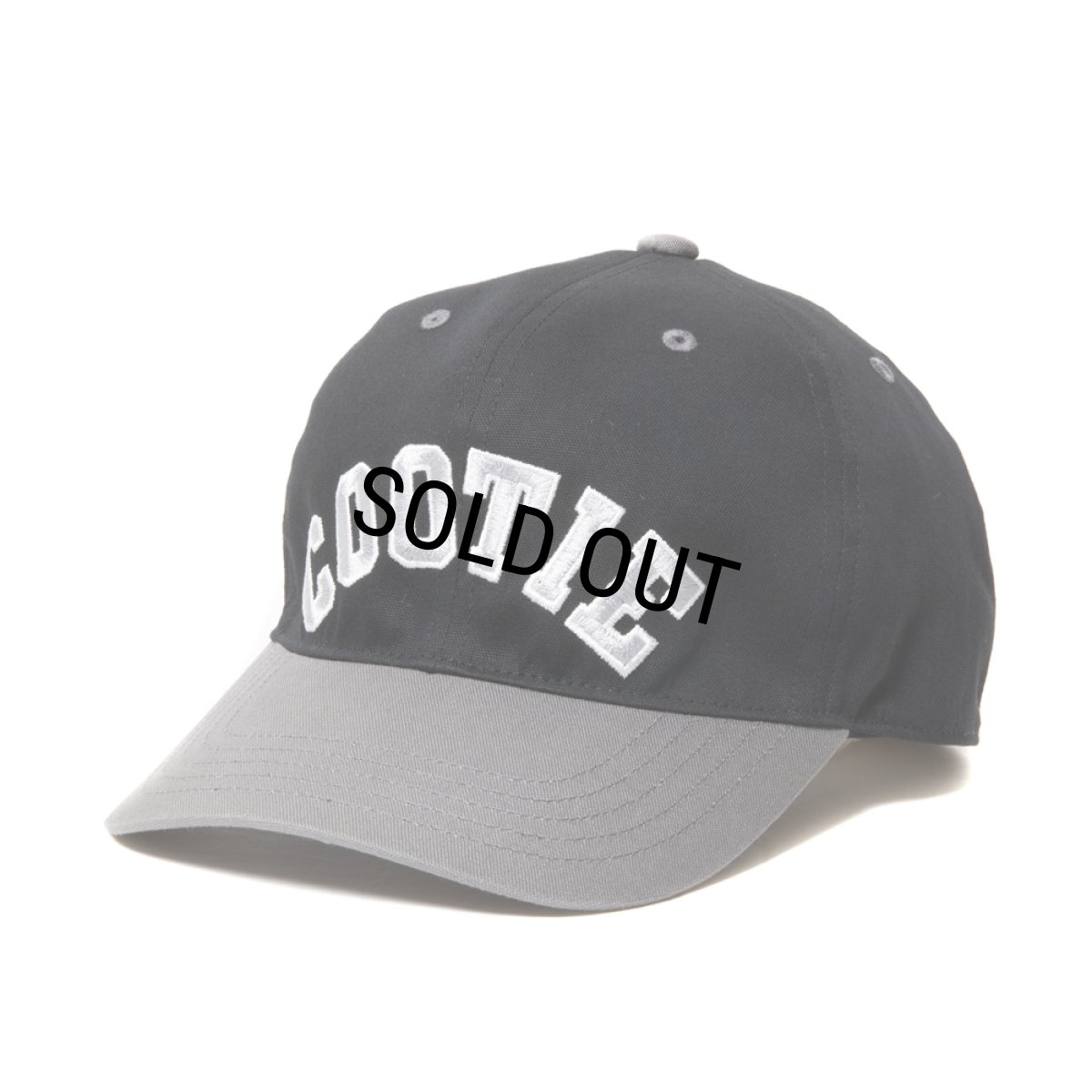 画像2: COOTIE PRODUCTIONS/Cotton OX 6 Panel Cap（Black/Gray）［6パネルキャップ-24春夏］ (2)