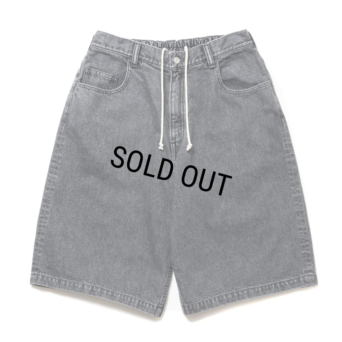 画像1: COOTIE PRODUCTIONS/5 Pocket Baggy Denim Easy Shorts（Black Hard Wash）［バギーデニムイージーショーツ-24春夏］ (1)