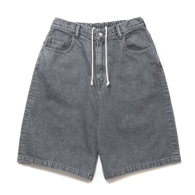 画像1: COOTIE PRODUCTIONS/5 Pocket Baggy Denim Easy Shorts（Black Hard Wash）［バギーデニムイージーショーツ-24春夏］