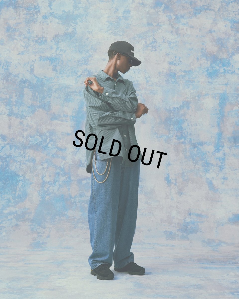 画像4: COOTIE PRODUCTIONS/Garment Dyed Ripstop Check L/S Shirt（Green）［チェックシャツ-24春夏］ (4)