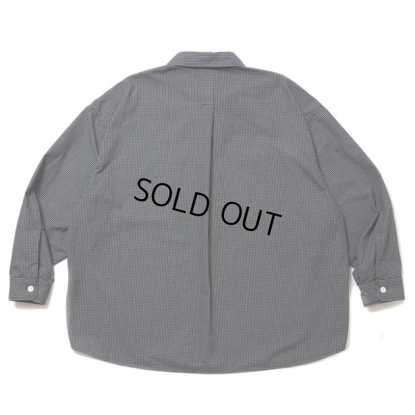 画像2: COOTIE PRODUCTIONS/Garment Dyed Ripstop Check L/S Shirt（Black）［チェックシャツ-24春夏］