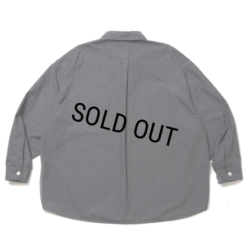 COOTIE PRODUCTIONS/Garment Dyed Ripstop Check L/S Shirt（Black