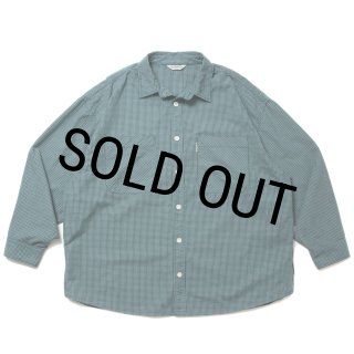 COOTIE PRODUCTIONS/Garment Dyed Ripstop Check L/S Shirt（Green