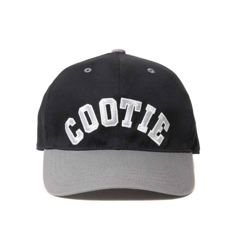 画像1: COOTIE PRODUCTIONS/Cotton OX 6 Panel Cap（Black/Gray）［6パネルキャップ-24春夏］