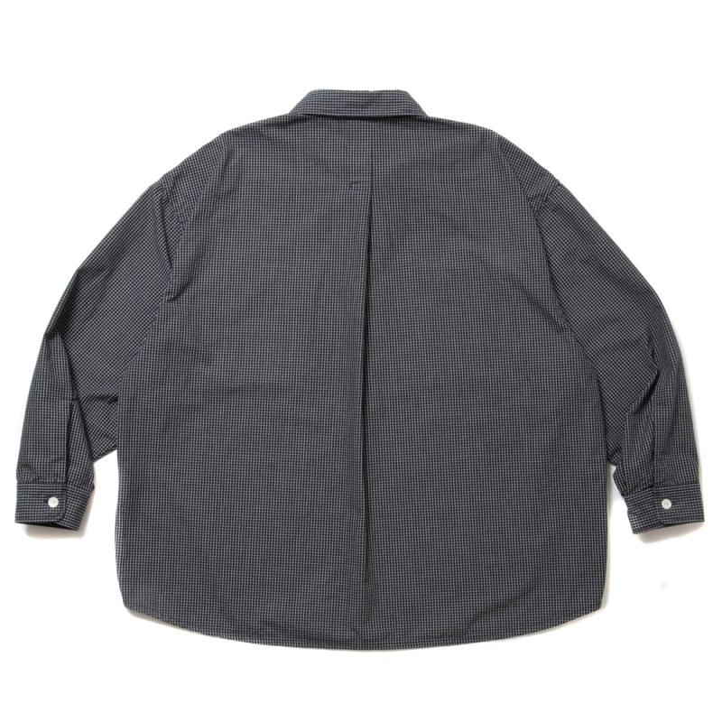 画像2: COOTIE PRODUCTIONS/Garment Dyed Ripstop Check L/S Shirt（Black）［チェックシャツ-24春夏］