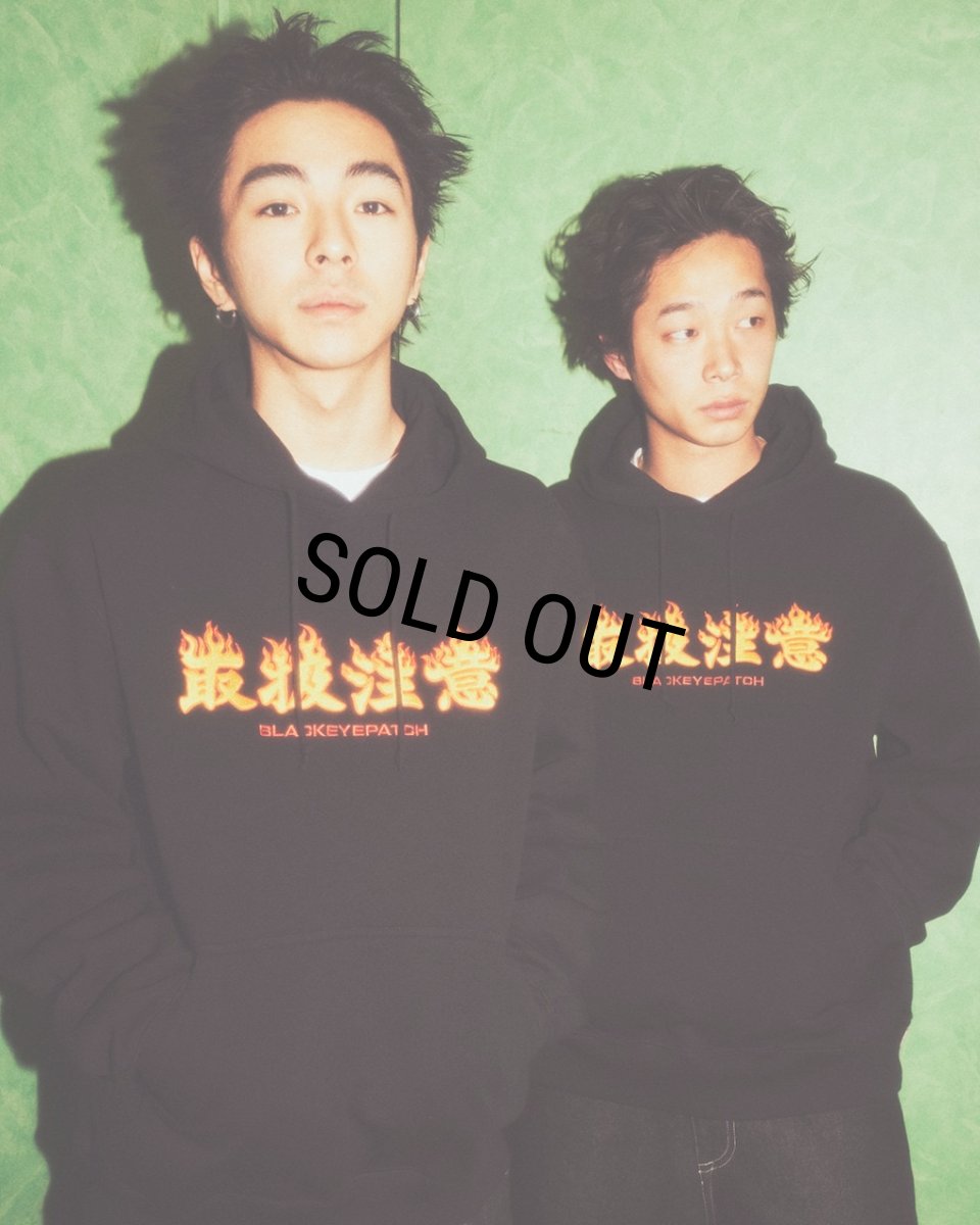 画像3: BlackEyePatch/HWC FLAME LOGO HOODIE（BLACK） (3)