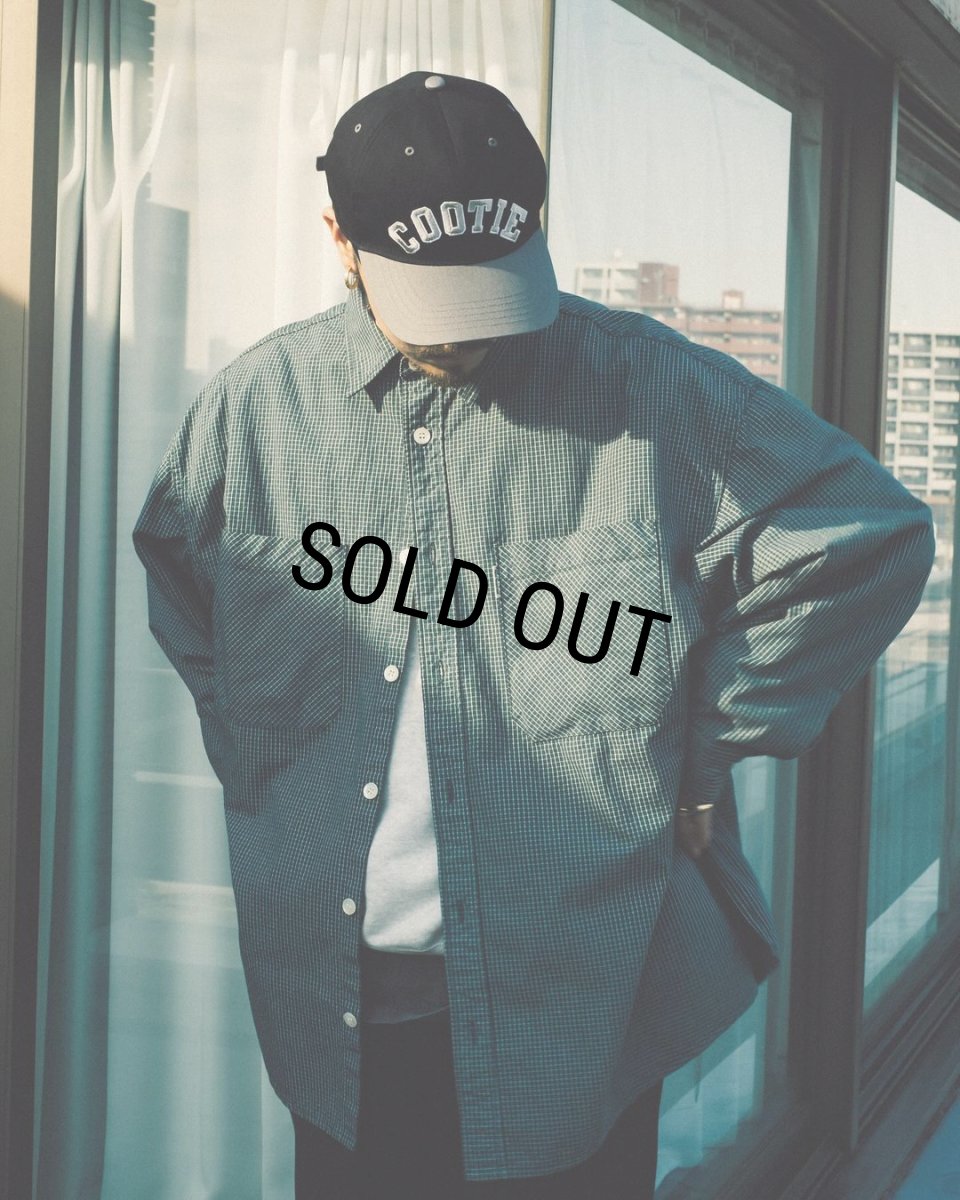 画像6: COOTIE PRODUCTIONS/Garment Dyed Ripstop Check L/S Shirt（Green）［チェックシャツ-24春夏］ (6)