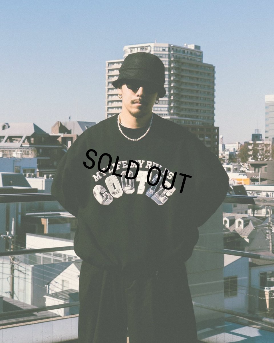 画像4: COOTIE PRODUCTIONS/Open End Yarn Print Sweat Crew（Black）［スウェットクルー-24春夏］ (4)