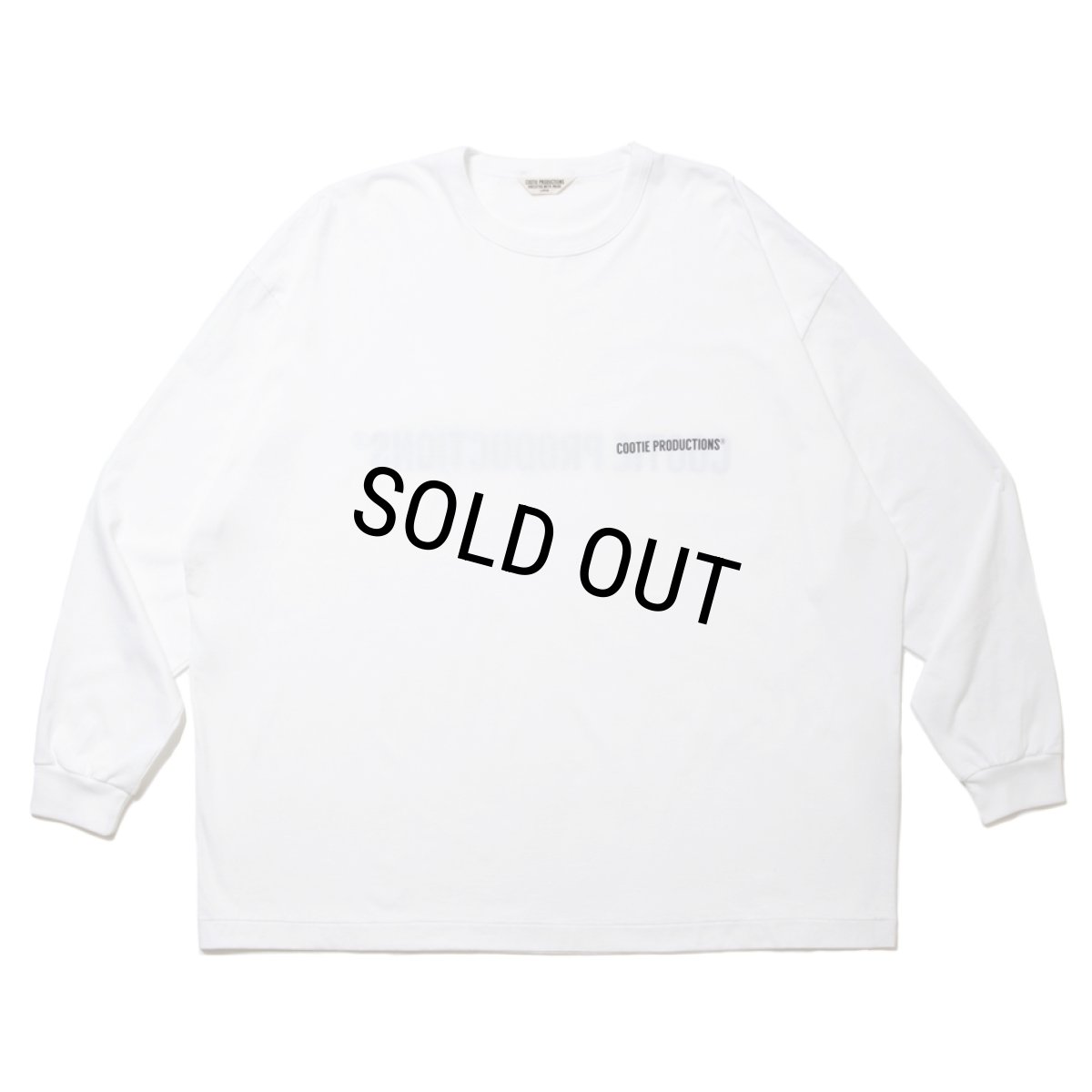 画像2: COOTIE PRODUCTIONS/Print Oversized L/S Tee（White）［オーバーサイズ長袖T-24春夏］ (2)