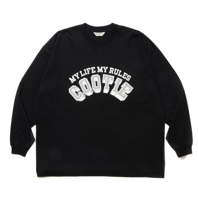 画像1: COOTIE PRODUCTIONS/Open End Yarn Print L/S Tee（Black）［プリント長袖T-24春夏］