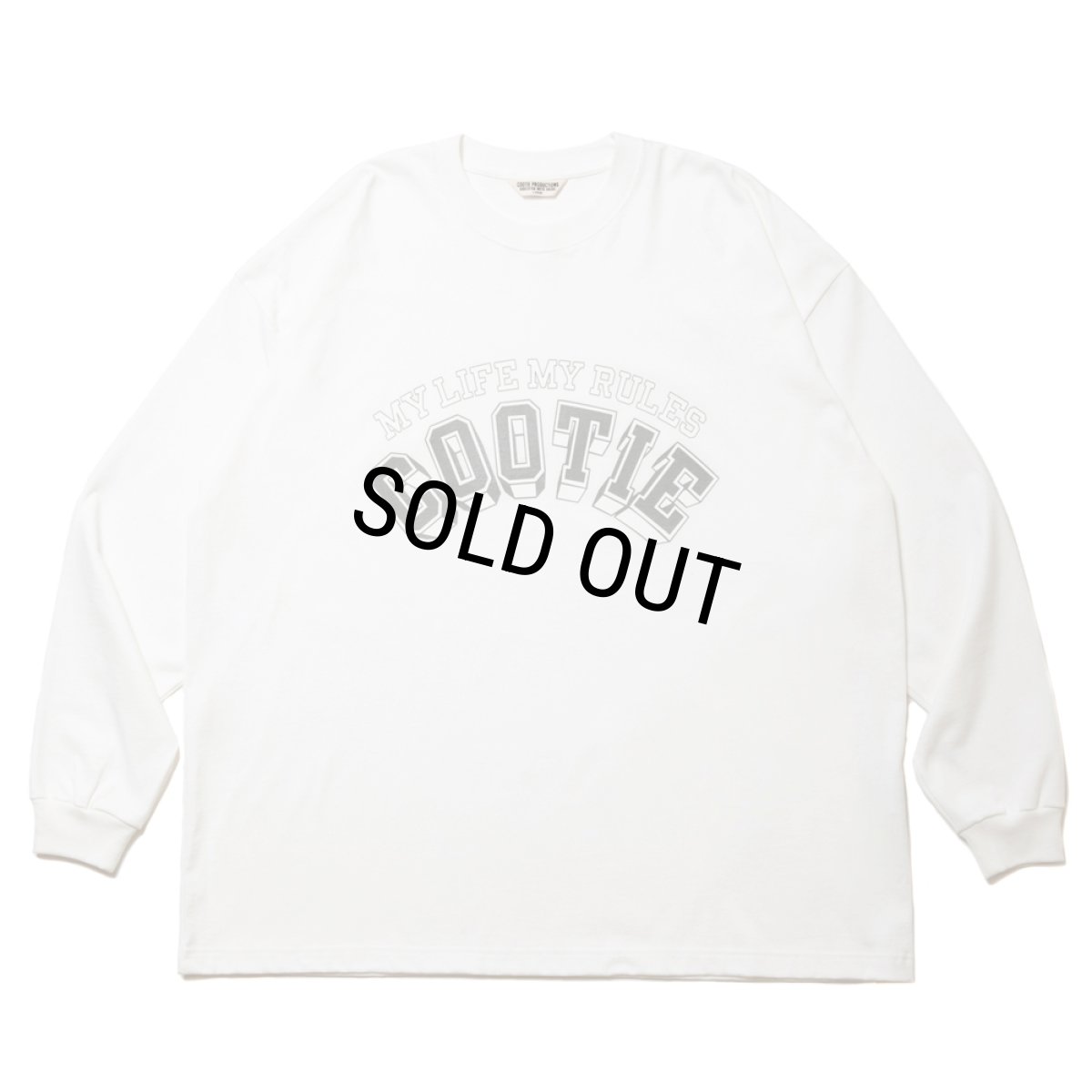 画像1: COOTIE PRODUCTIONS/Open End Yarn Print L/S Tee（White）［プリント長袖T-24春夏］ (1)