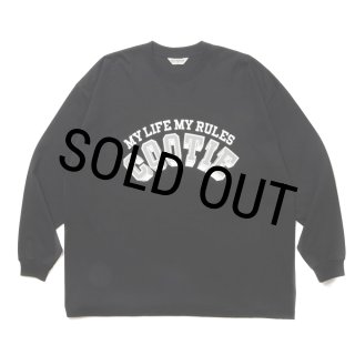 COOTIE PRODUCTIONS/Open End Yarn Print L/S Tee（Black）［プリント