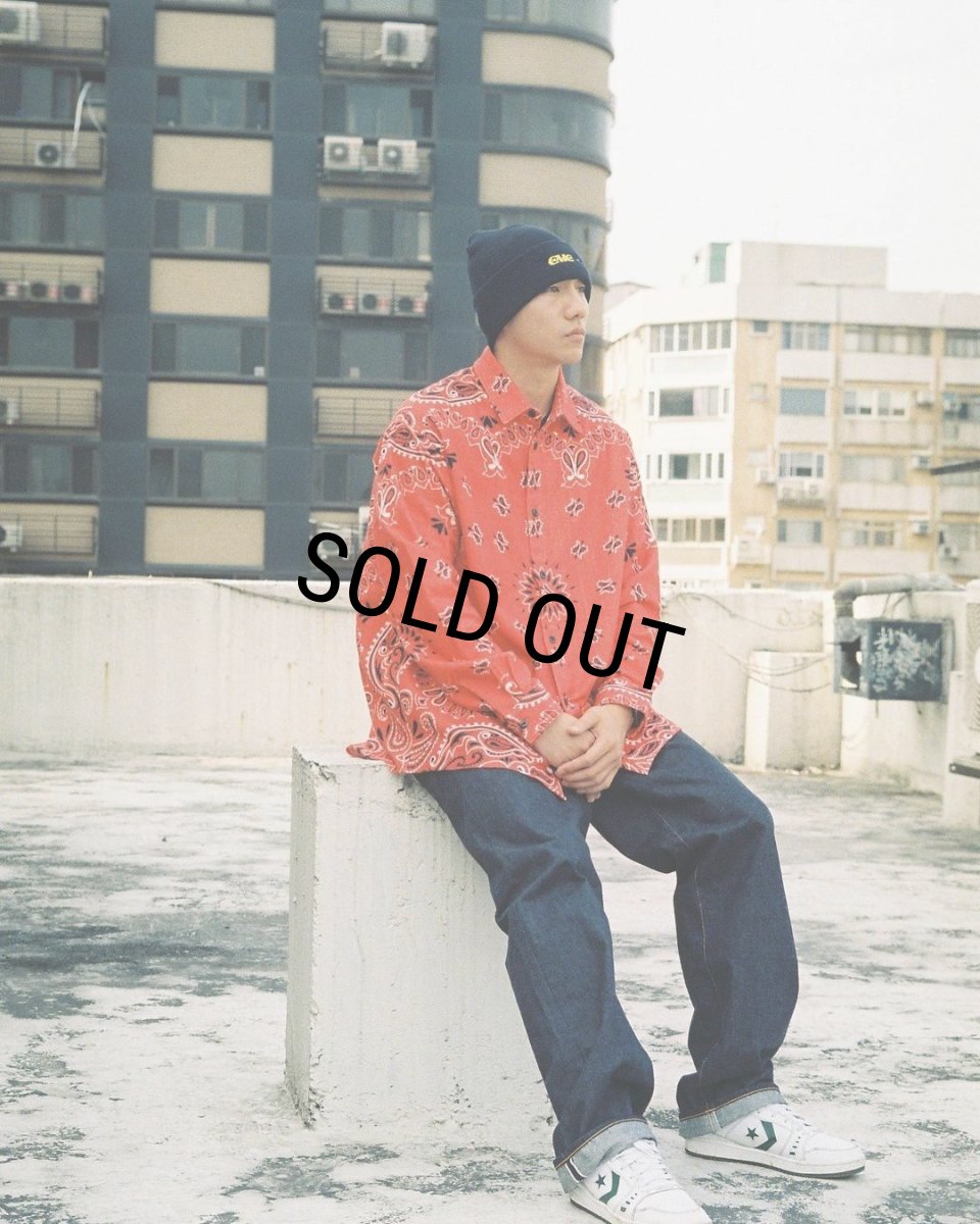 画像7: CHALLENGER/L/S BANDANA NEL SHIRT（RED）［バンダナネルシャツ-23秋冬］ (7)