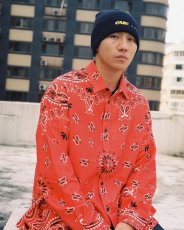 画像6: CHALLENGER/L/S BANDANA NEL SHIRT（RED）［バンダナネルシャツ-23秋冬］ (6)
