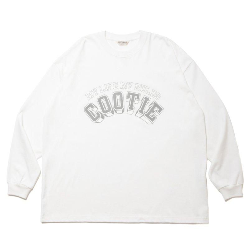 画像1: COOTIE PRODUCTIONS/Open End Yarn Print L/S Tee（White）［プリント長袖T-24春夏］