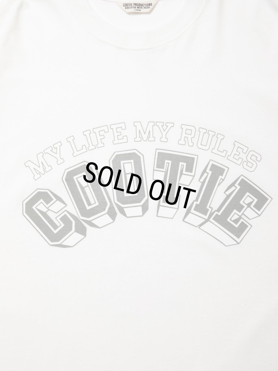 画像2: COOTIE PRODUCTIONS/Open End Yarn Print L/S Tee（White）［プリント長袖T-24春夏］ (2)