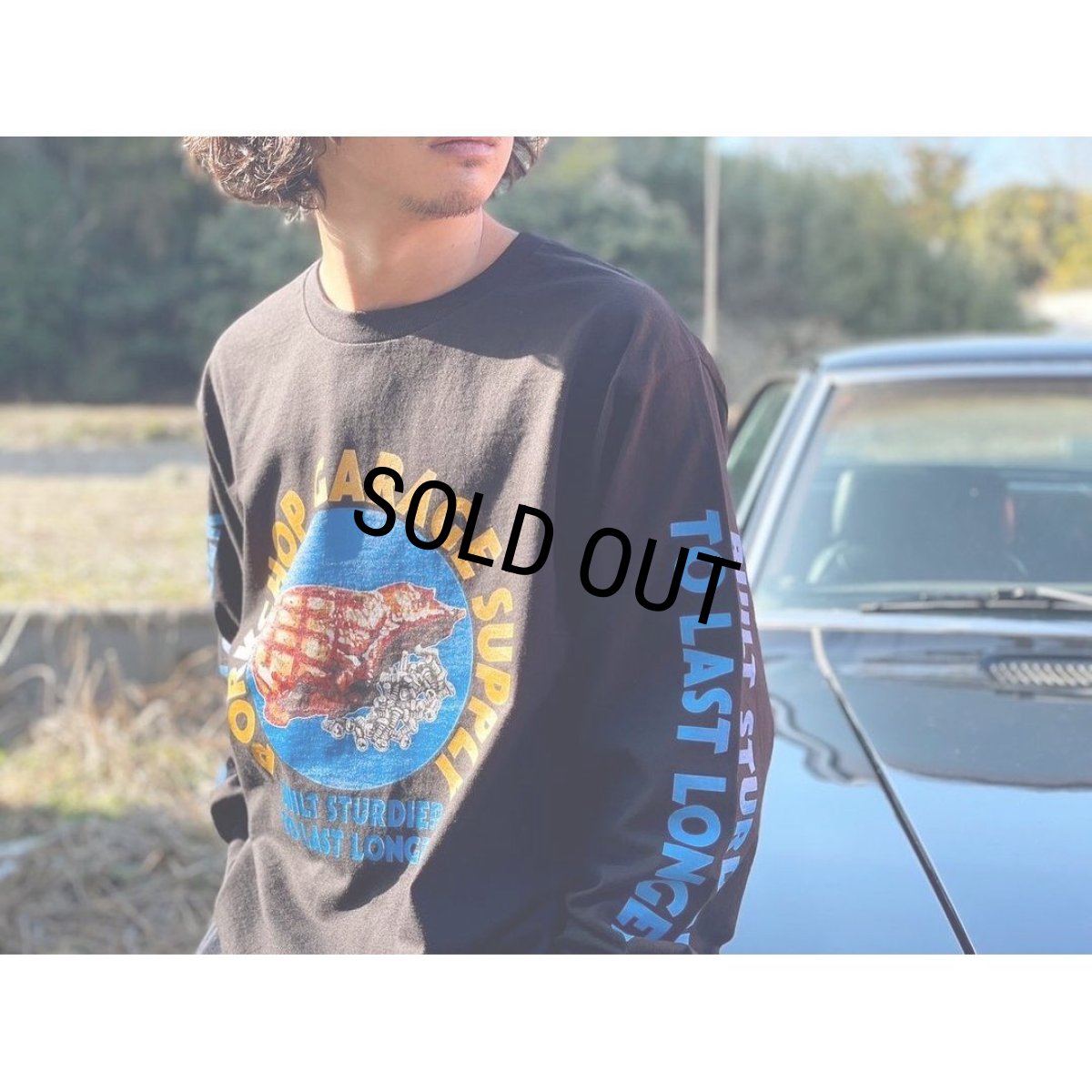 画像6: PORKCHOP/PC＆SCREW L/S TEE（BLACK）［プリント長袖T-24春夏］ (6)