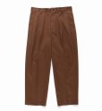 画像2: WACKO MARIA/DOUBLE PLEATED CHINO TROUSERS（BROWN）［ツータックチノトラウザース-24春夏］ (2)