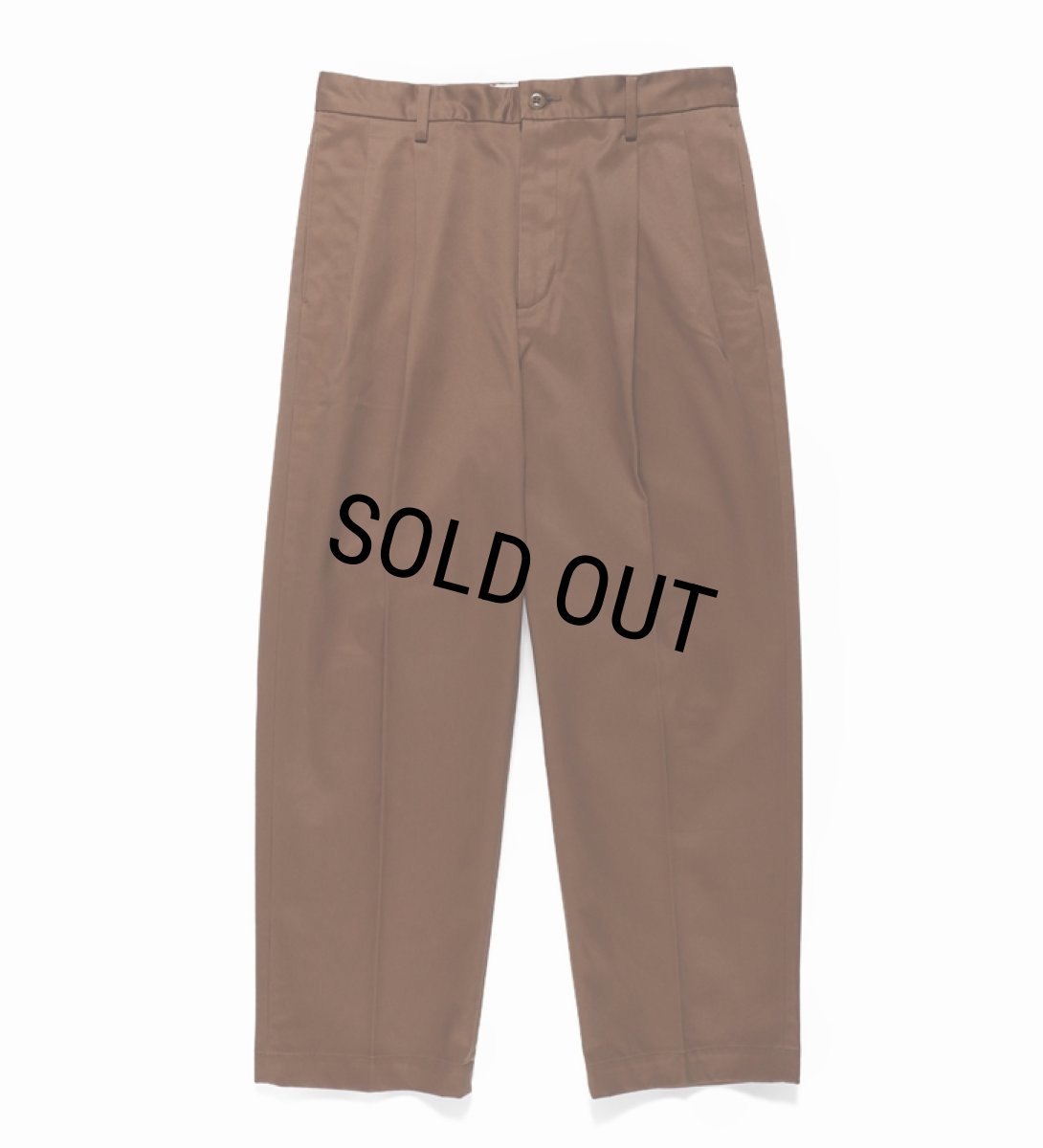 画像2: WACKO MARIA/DOUBLE PLEATED CHINO TROUSERS（BROWN）［ツータックチノトラウザース-24春夏］ (2)