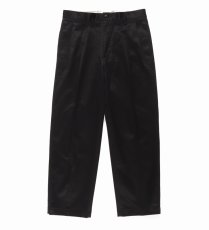 画像2: WACKO MARIA/DOUBLE PLEATED CHINO TROUSERS（BLACK）［ツータックチノトラウザース-24春夏］ (2)